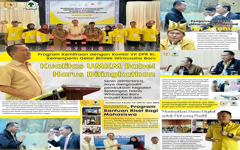 Ketua Komisi XII DPR RI, Bambang Patijaya, S.E., M.M. Dari Fraksi Partai Golkar Dapil Bangka Belitung (Babel)